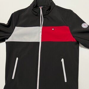 Tommy Hilfiger Soft Shell Jacket Fleece Lined Full Zip Black Men's size Large